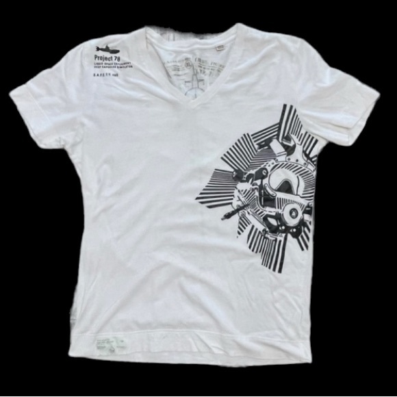Diesel Other - DIESEL White V-Neck Project 78 Logo T-Shirt Top Tee